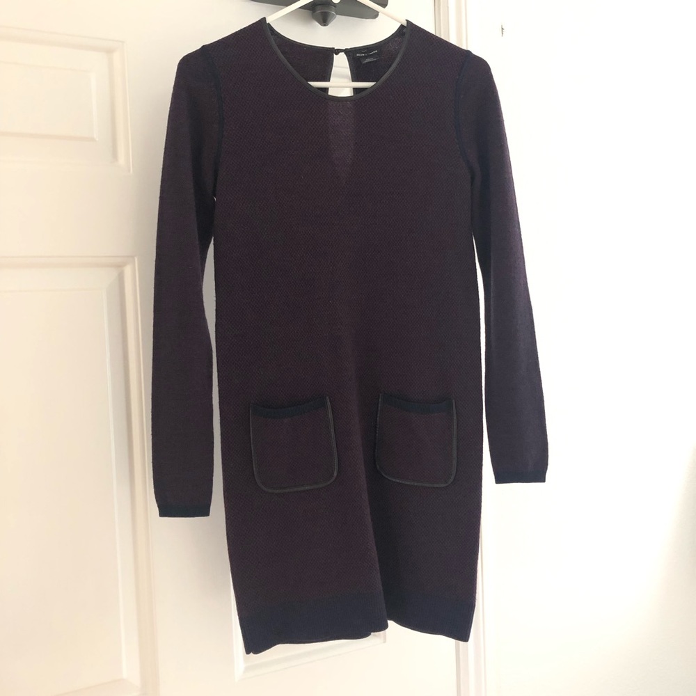 Club Monaco pinstripe wool sweater dress